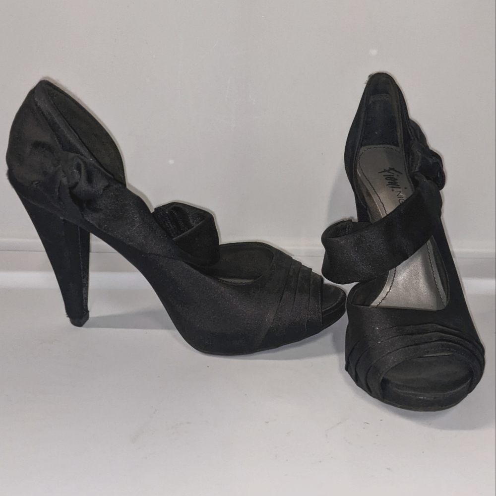 Black Bow Fioni Heels